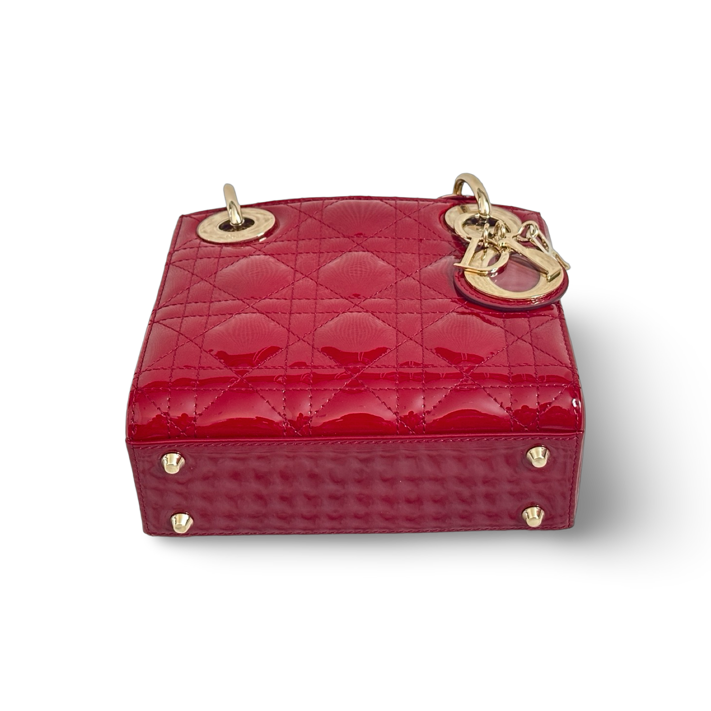 Dior Classic Patent Mini Lady Red