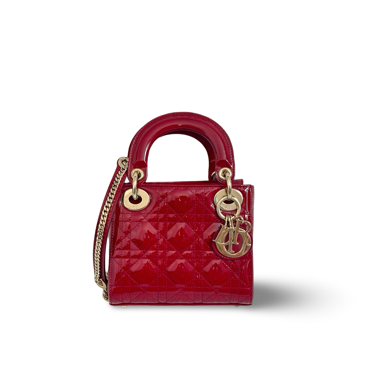 Dior Classic Patent Mini Lady Red