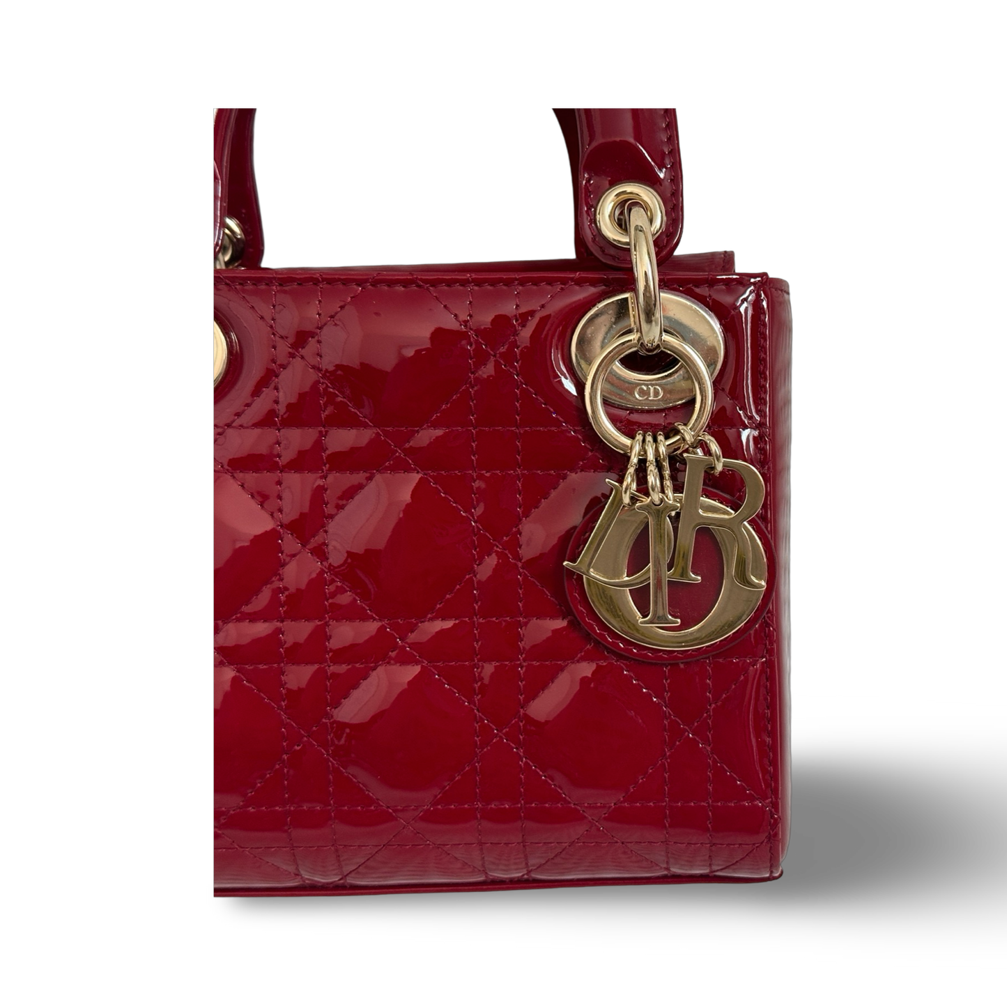 Dior Classic Patent Mini Lady Red
