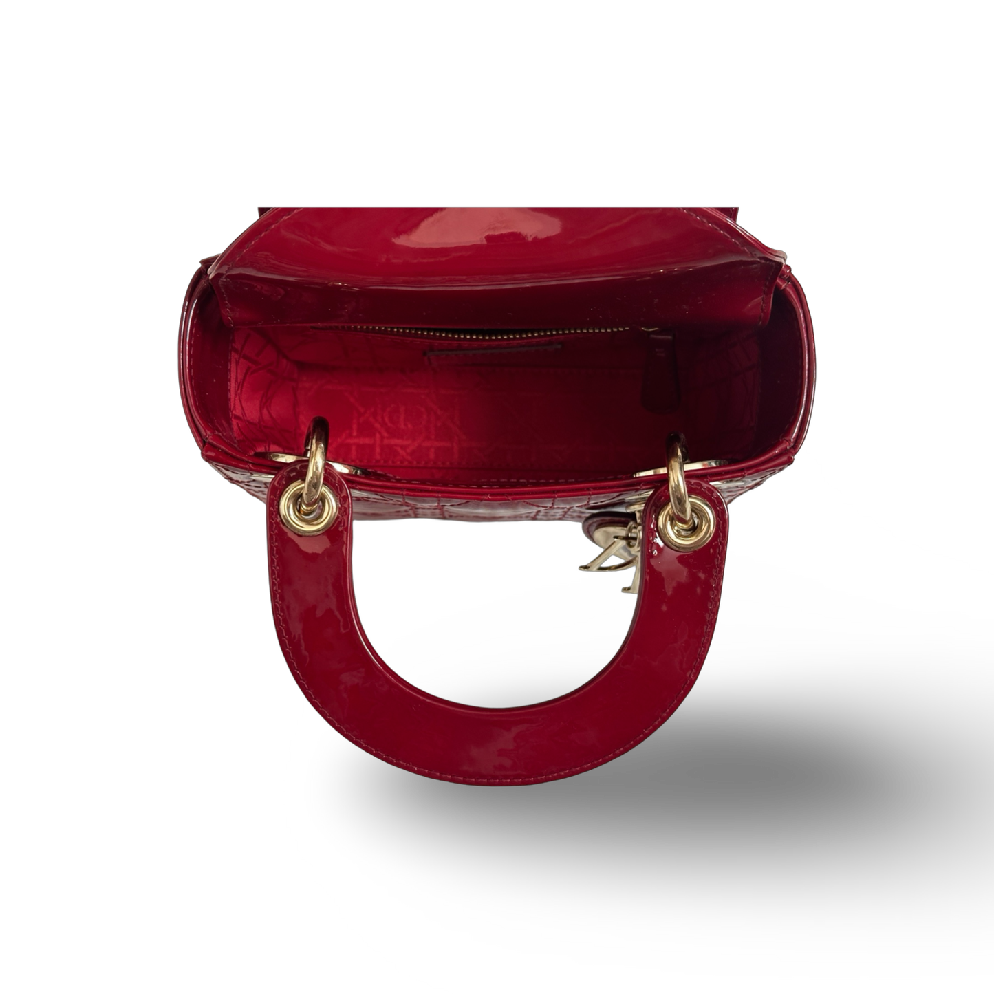 Dior Classic Patent Mini Lady Red