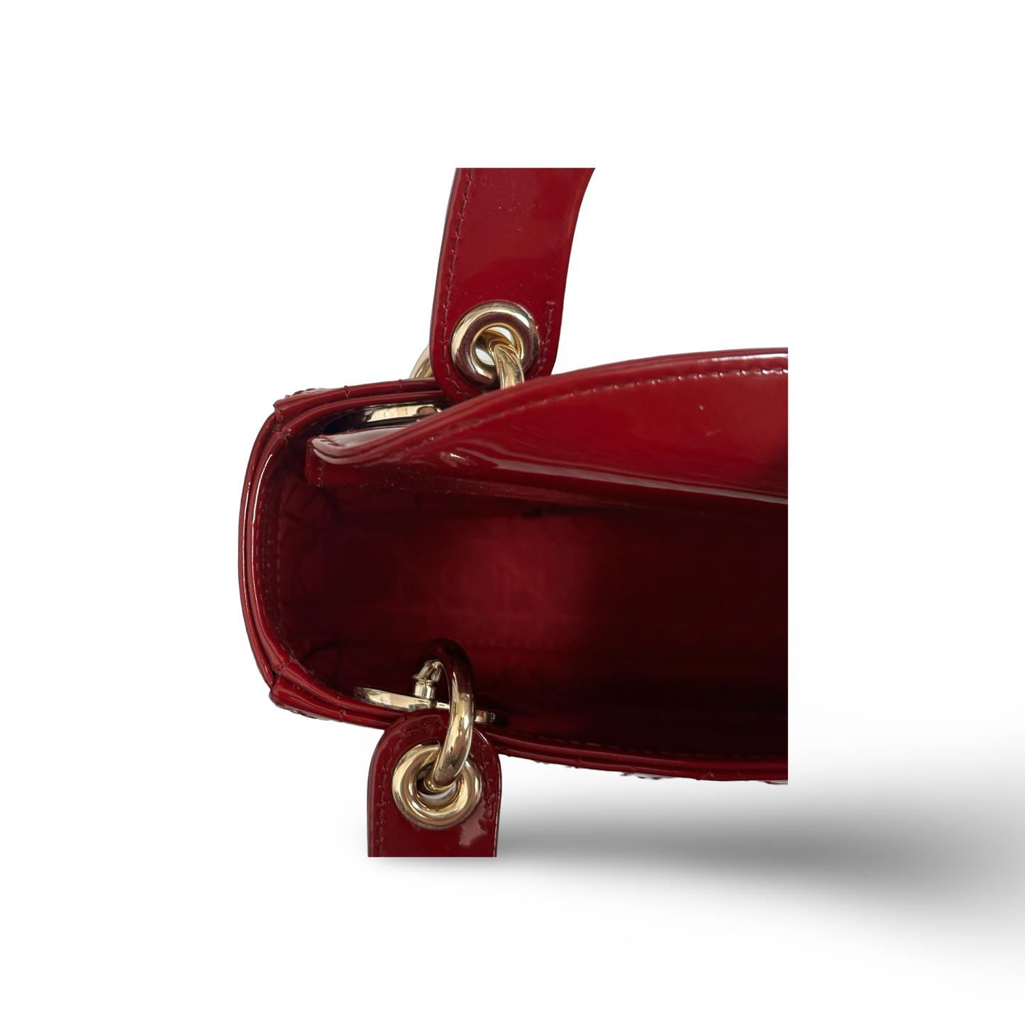 Dior Classic Patent Mini Lady Red