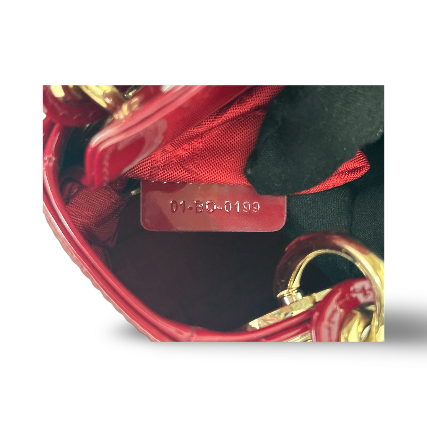 Dior Classic Patent Mini Lady Red