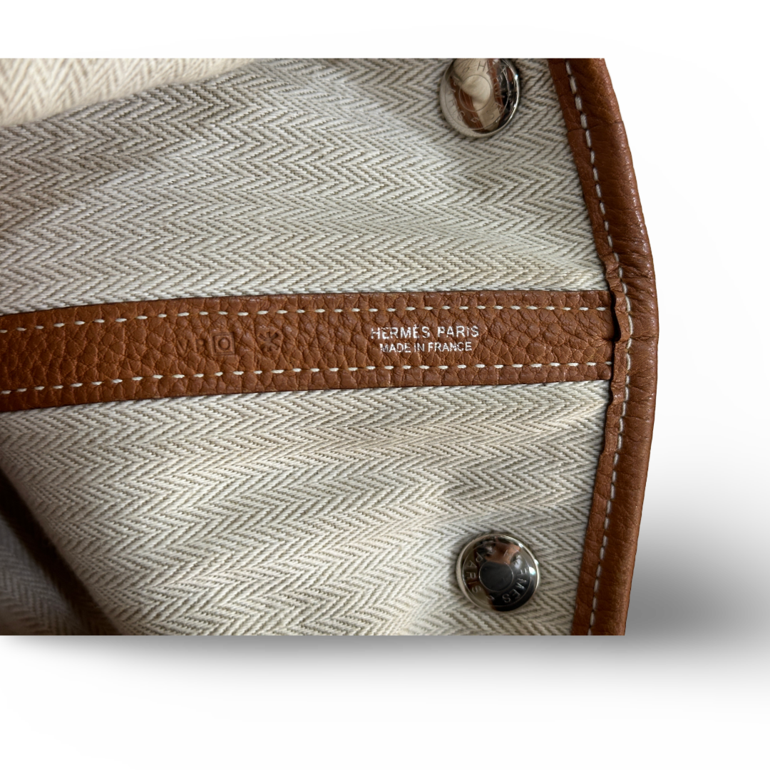 Hermes Negonda Garden Party 36 MM Sliver Brown
