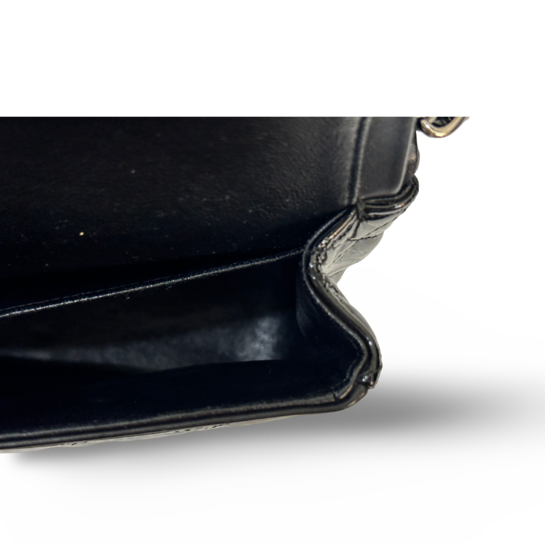 Chanel Classic Patent Quilted Medium Double Flap