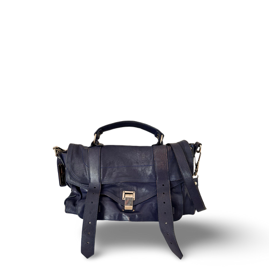 Proenza Schouler Lambskin Medium PS1 Satchel Cobalt - Blue