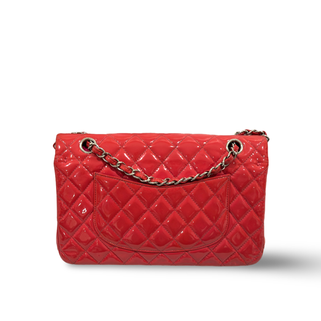 Chanel Classic Patent Quilted Medium Double Flap