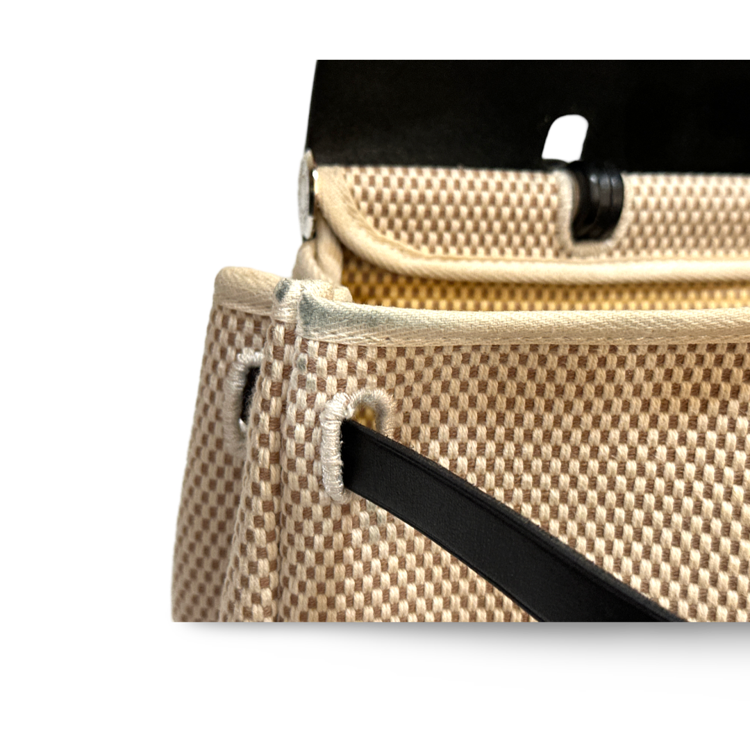 Hermes Canvas Herbag PM Bag Black