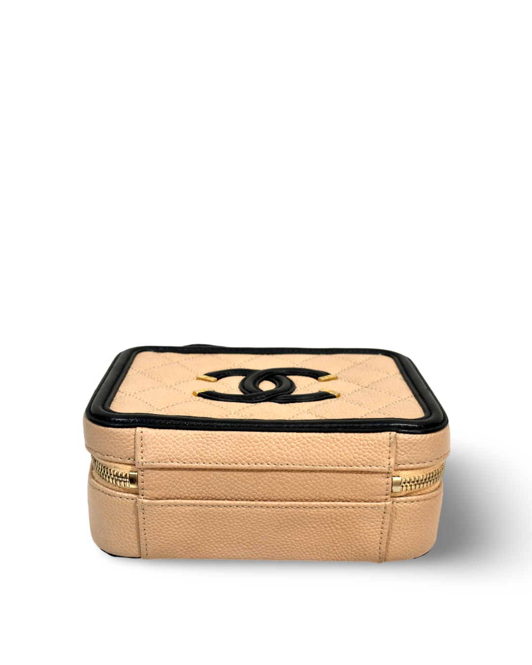 Chanel Caviar Small Vanity Case Neutral / Black