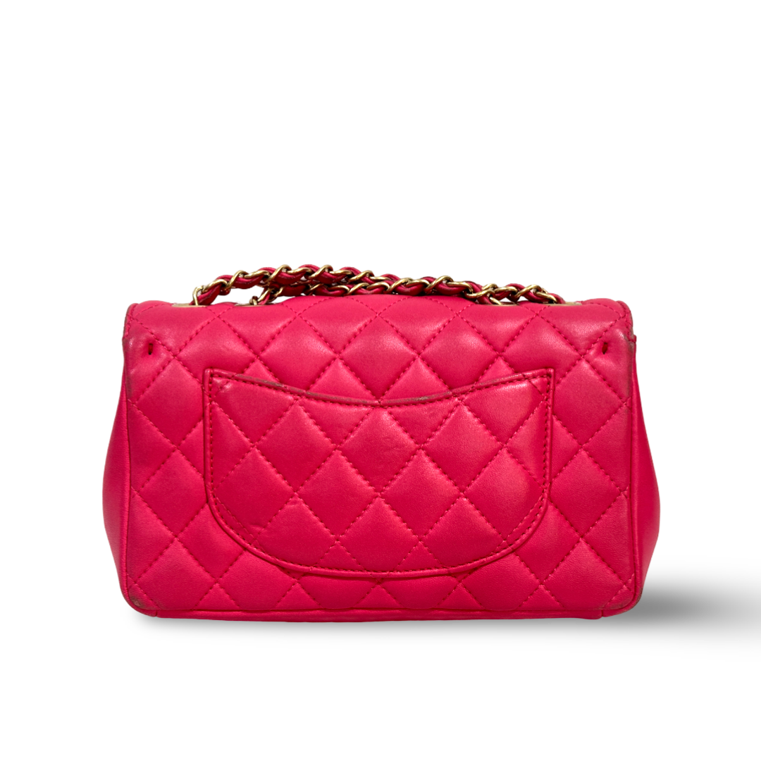 Chanel Lambskin Medium Mademoiselle Chic Single Flap Pink