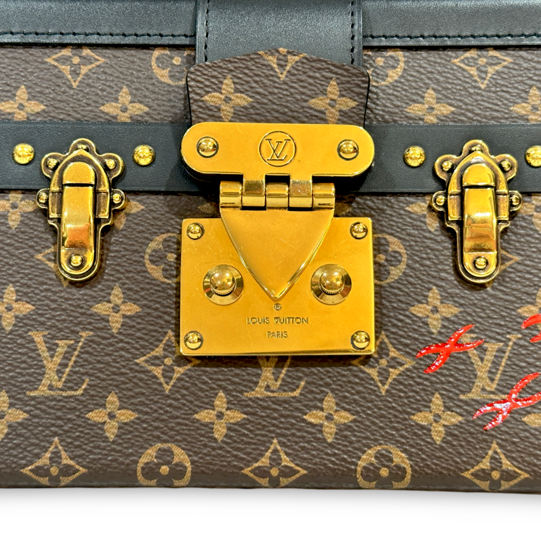 Louis Vuitton Monogram Petite Malle Beige Box Brown