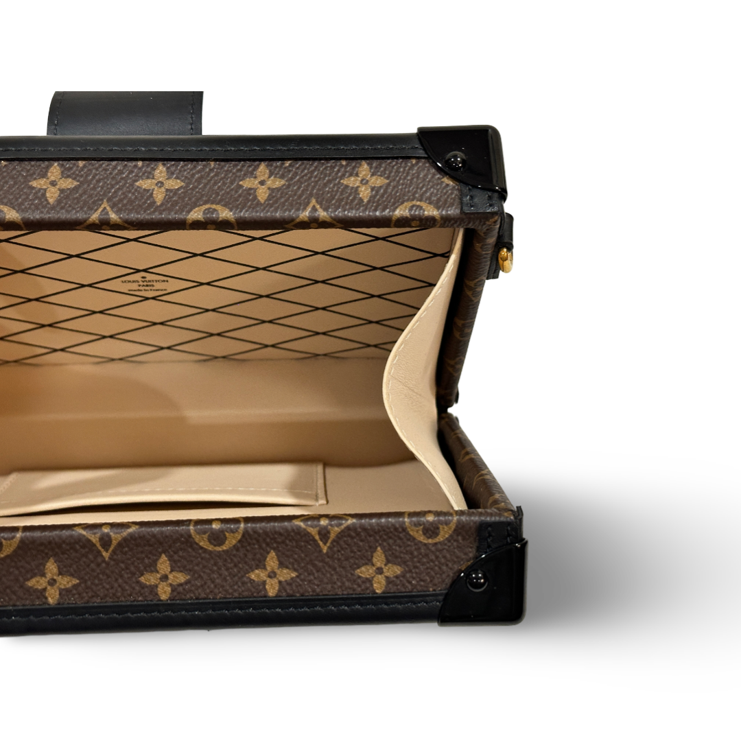 Louis Vuitton Monogram Petite Malle Beige Box Brown