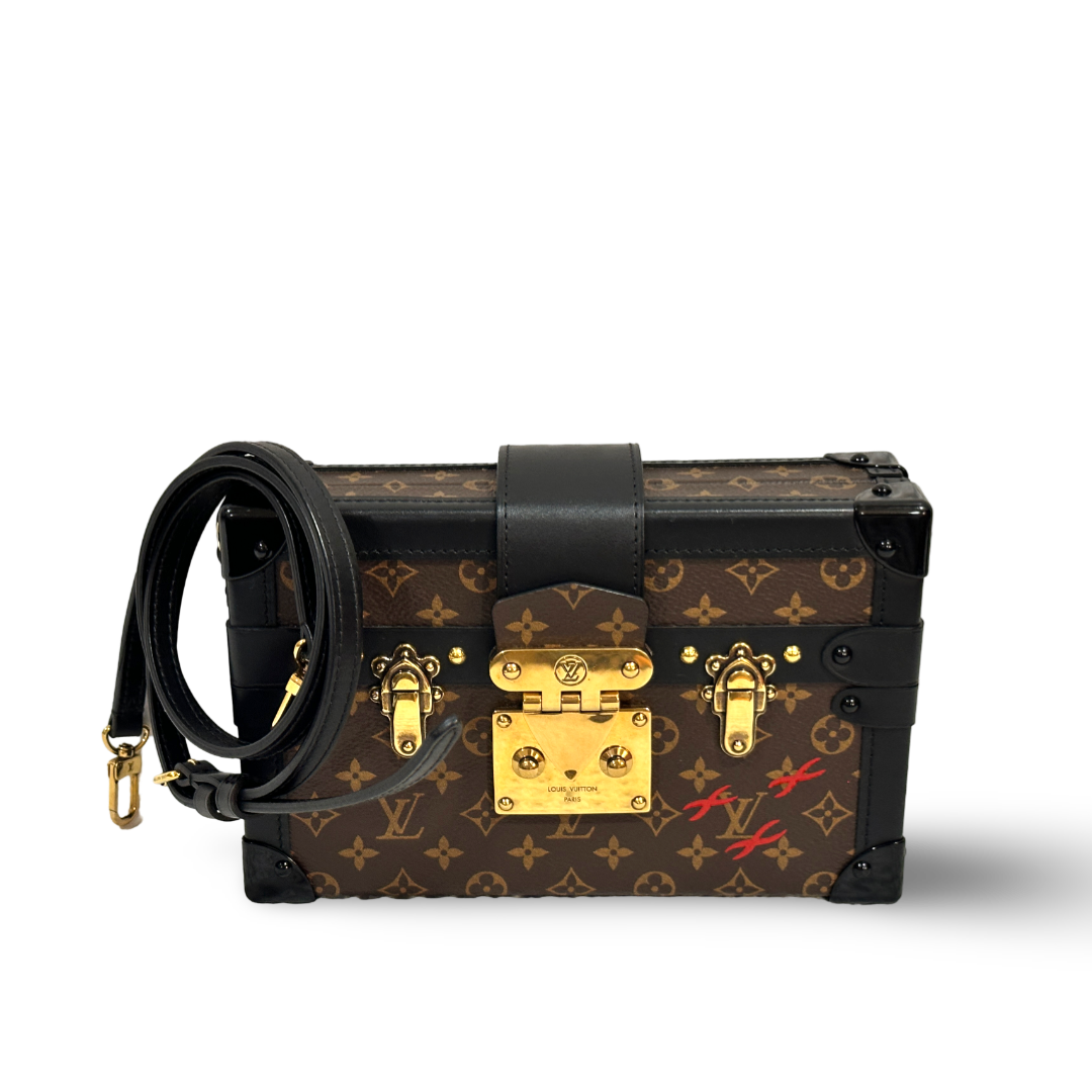 Louis Vuitton Monogram Petite Malle Beige Box Brown