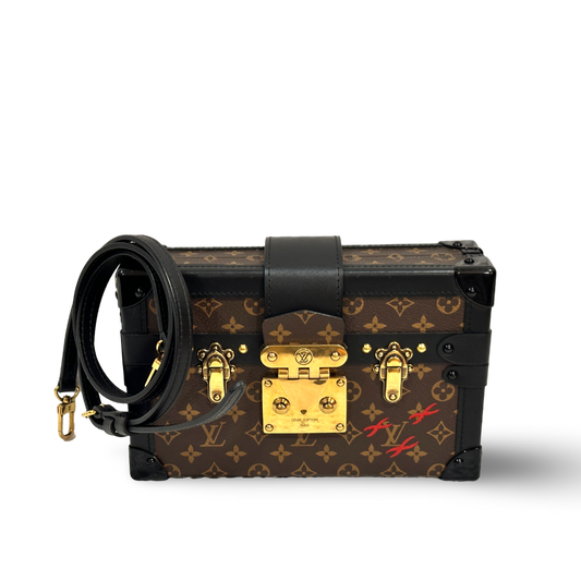 Louis Vuitton Monogram Petite Malle Beige Box Brown