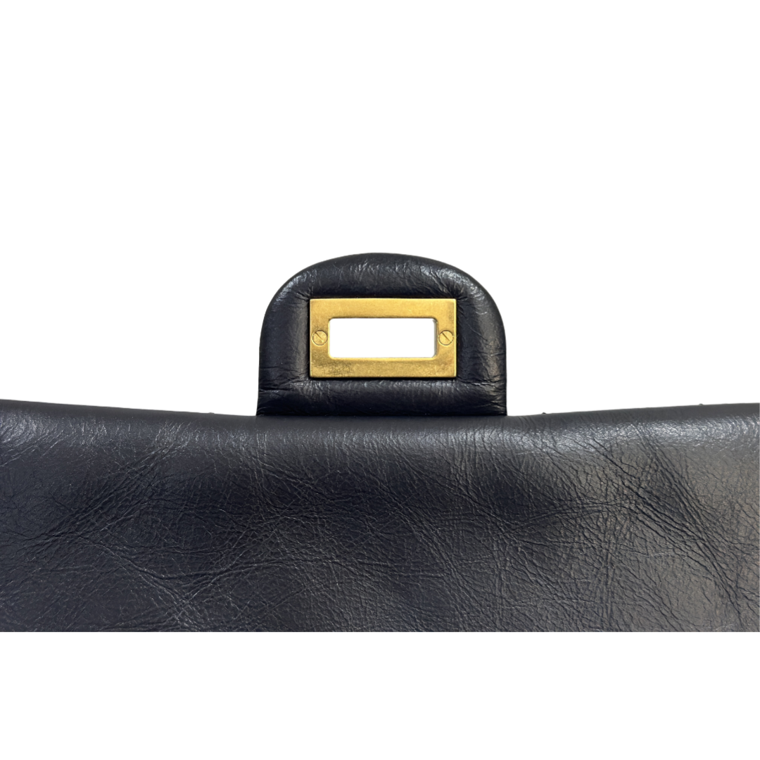 Chanel Quilted Aged Calfskin 226 Reissue 2.55 Flap Bag  Navy