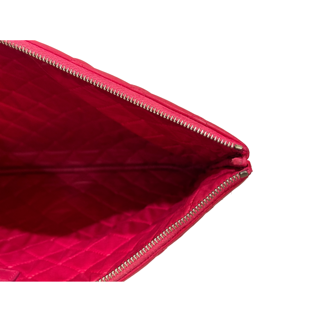 Chanel Classic Lambskin Medium Clutch Pink