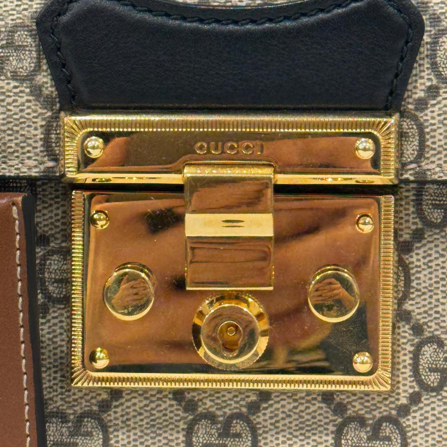 Gucci Padlock GG Small Bamboo Shoulder Bag - GHW / Brown