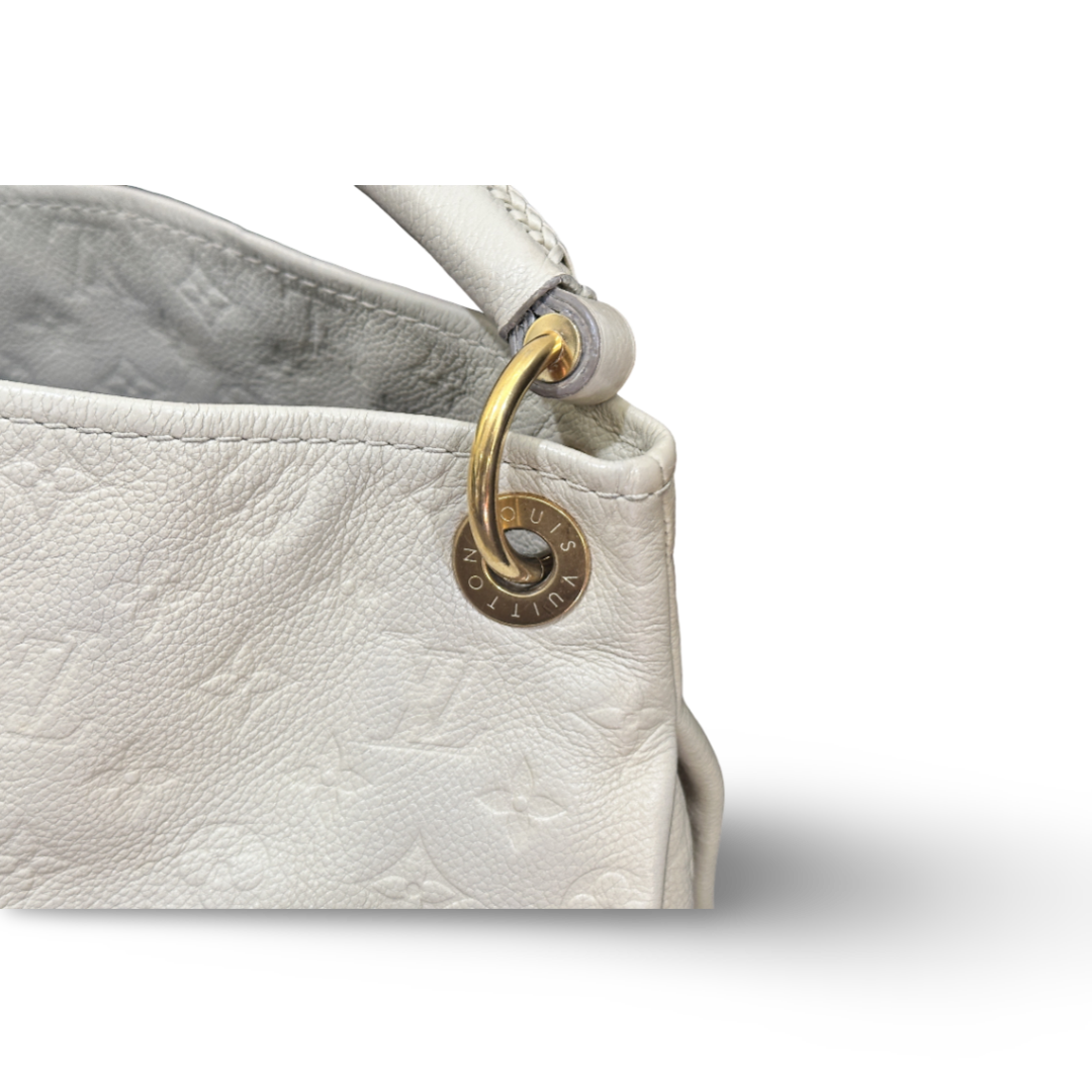 Louis Vuitton Calfskin Empreinte Artsy MM White Bag