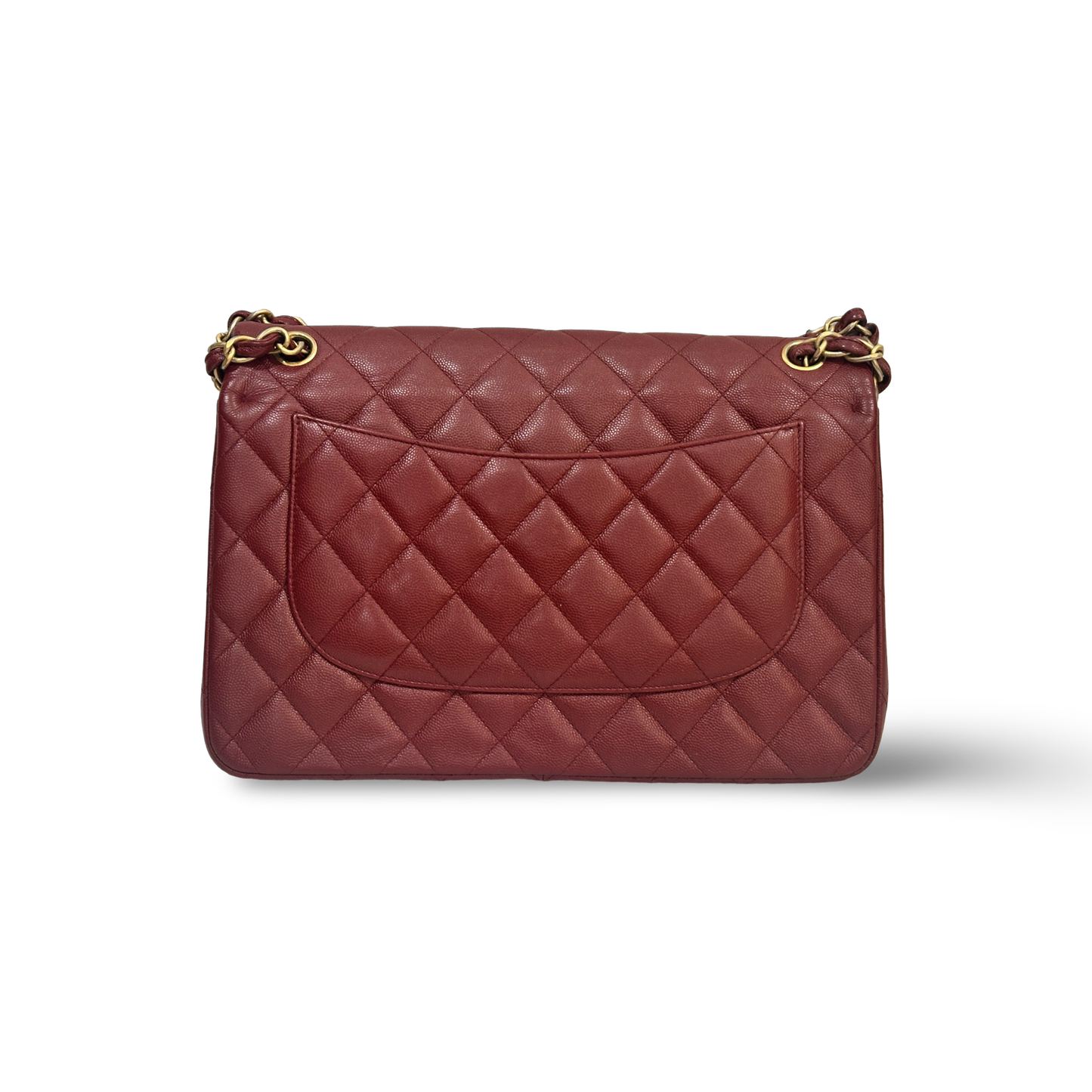 Chanel Classic Caviar Jumbo Double Flap Burgundy