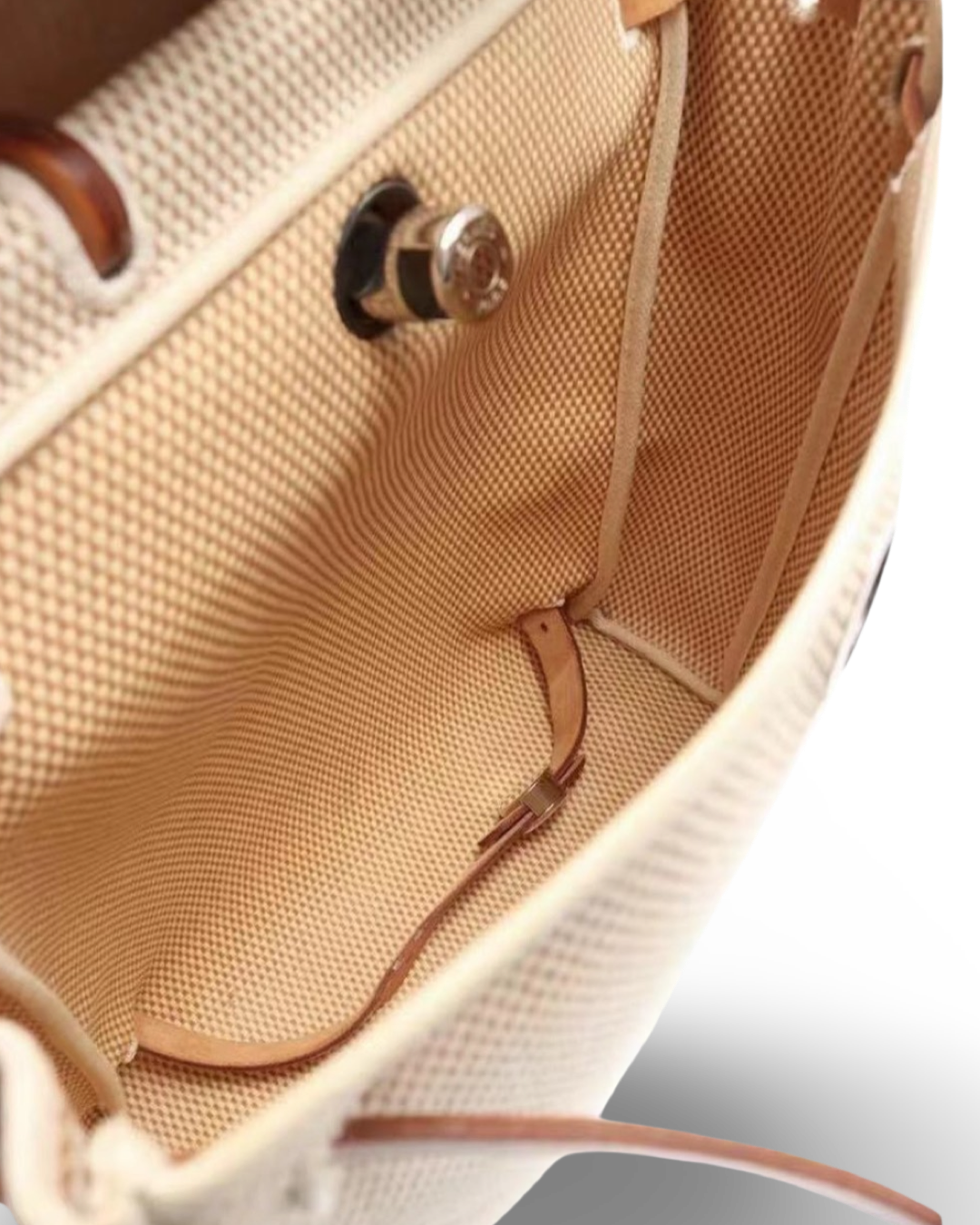 Hermes Canvas GM Herbag Naurel Backpack