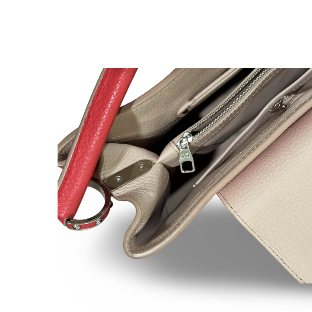 Louis Vuitton Taurillon Capucines MM Red Bag