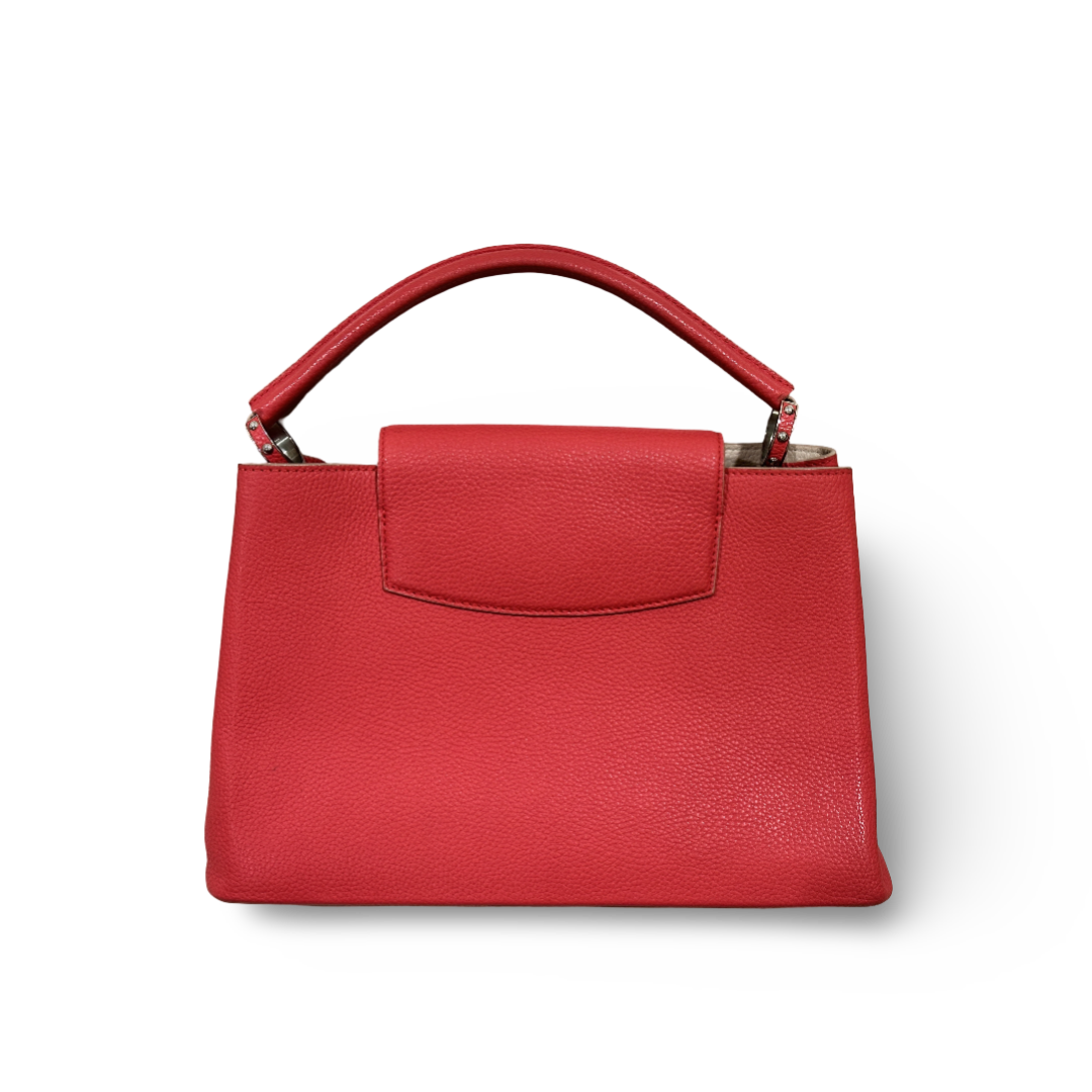 Louis Vuitton Taurillon Capucines MM Red Bag