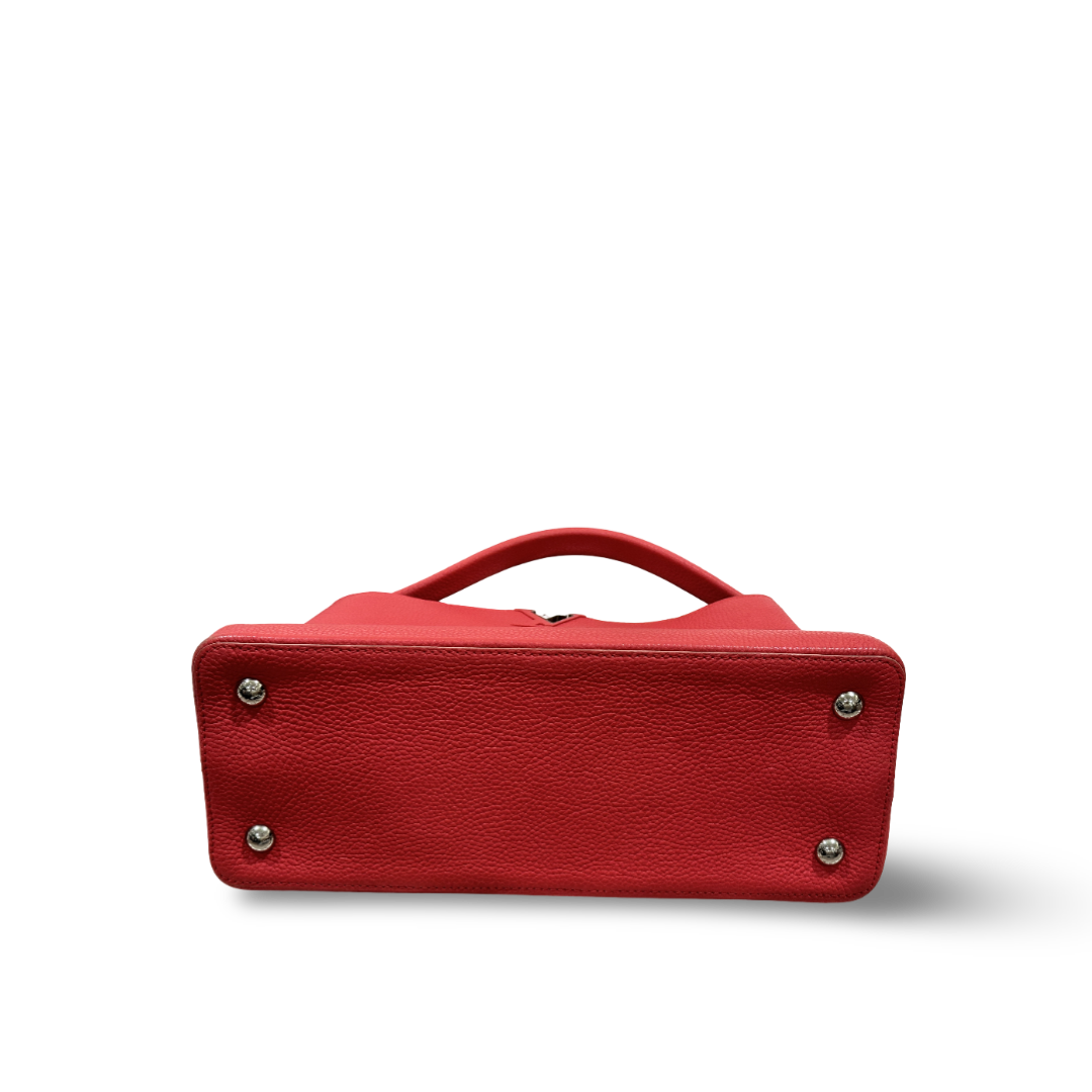Louis Vuitton Taurillon Capucines MM Red Bag