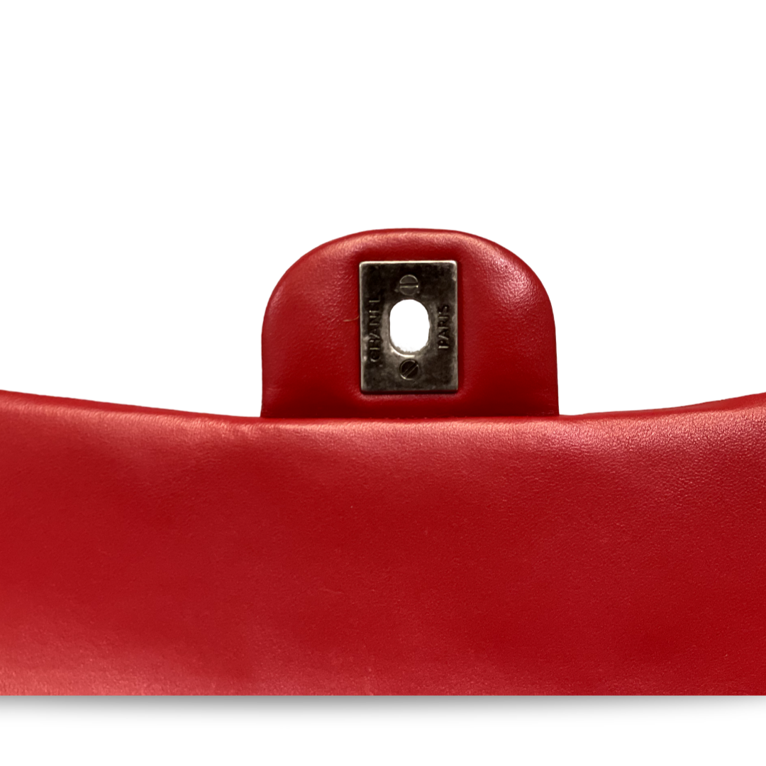 Chanel Classic Lambskin Quilted Mini Rectangular Red Single Flap