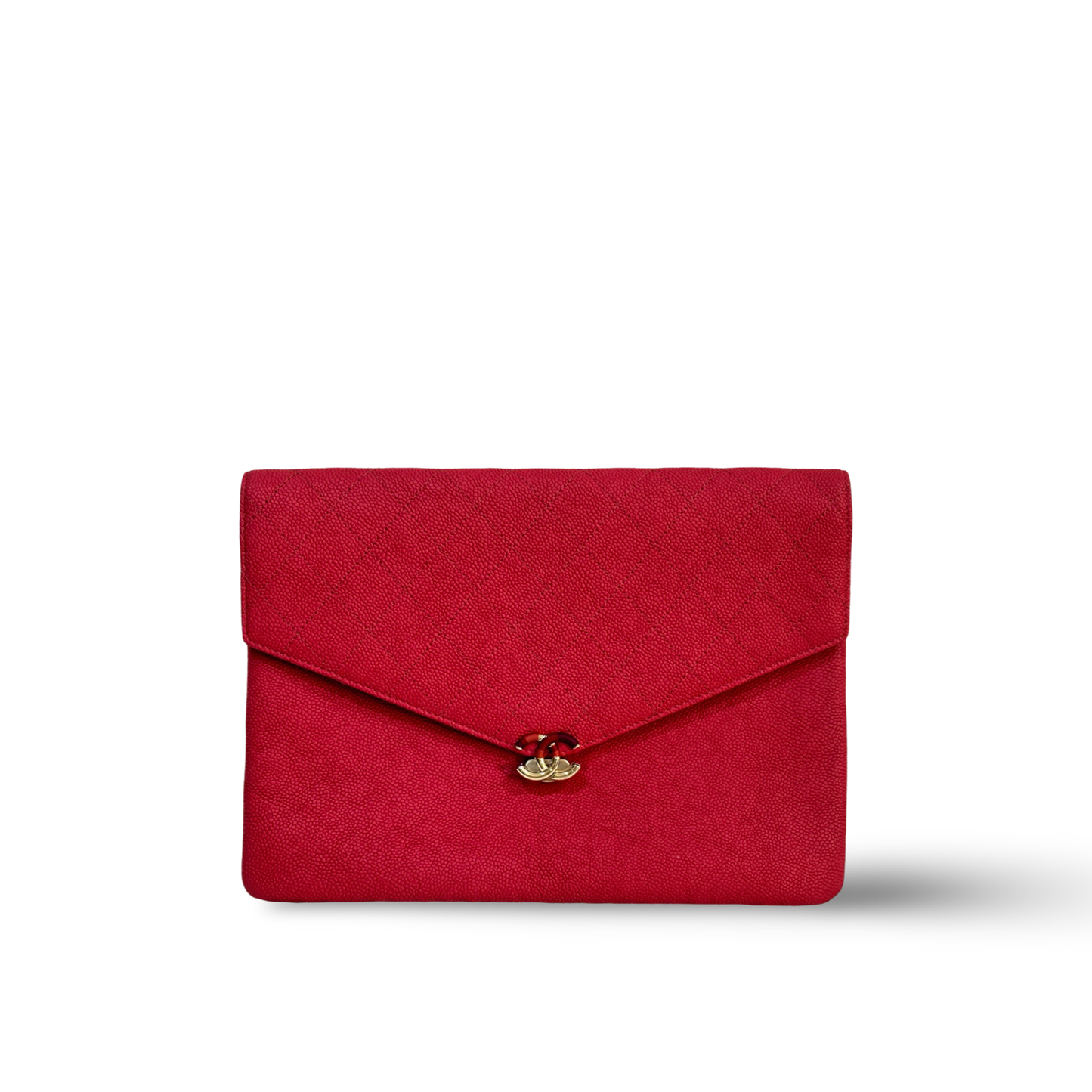 Chanel Caviar Medium Clutch Pink