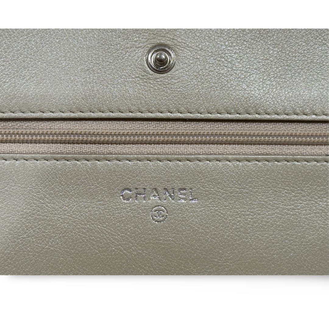 Chanel Patent Quilted WOC - Olive Green
