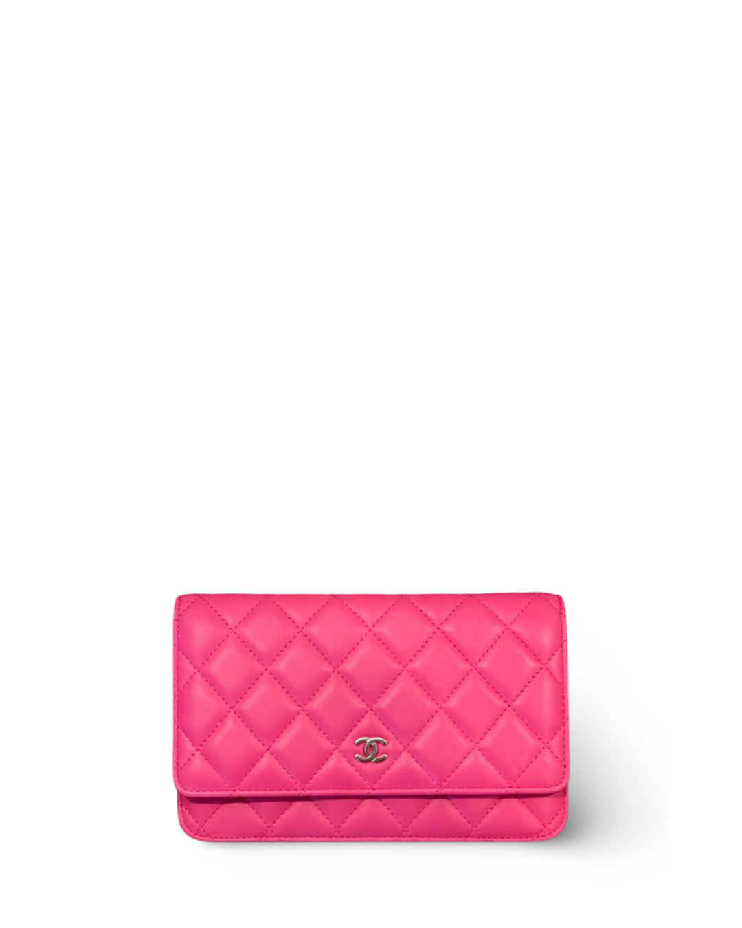 Chanel Classic Lambskin Quilted Wallet On Chain Barbie Pink WOC