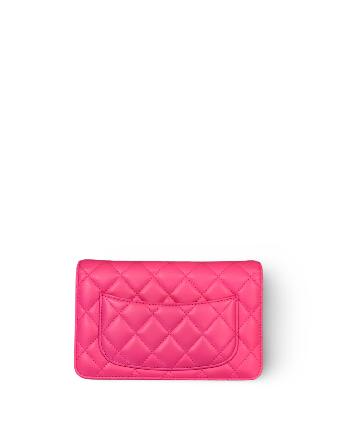 Chanel Classic Lambskin Quilted Wallet On Chain Barbie Pink WOC