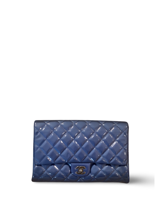 Chanel Classic Quilted Timeless Chain Blue Flap