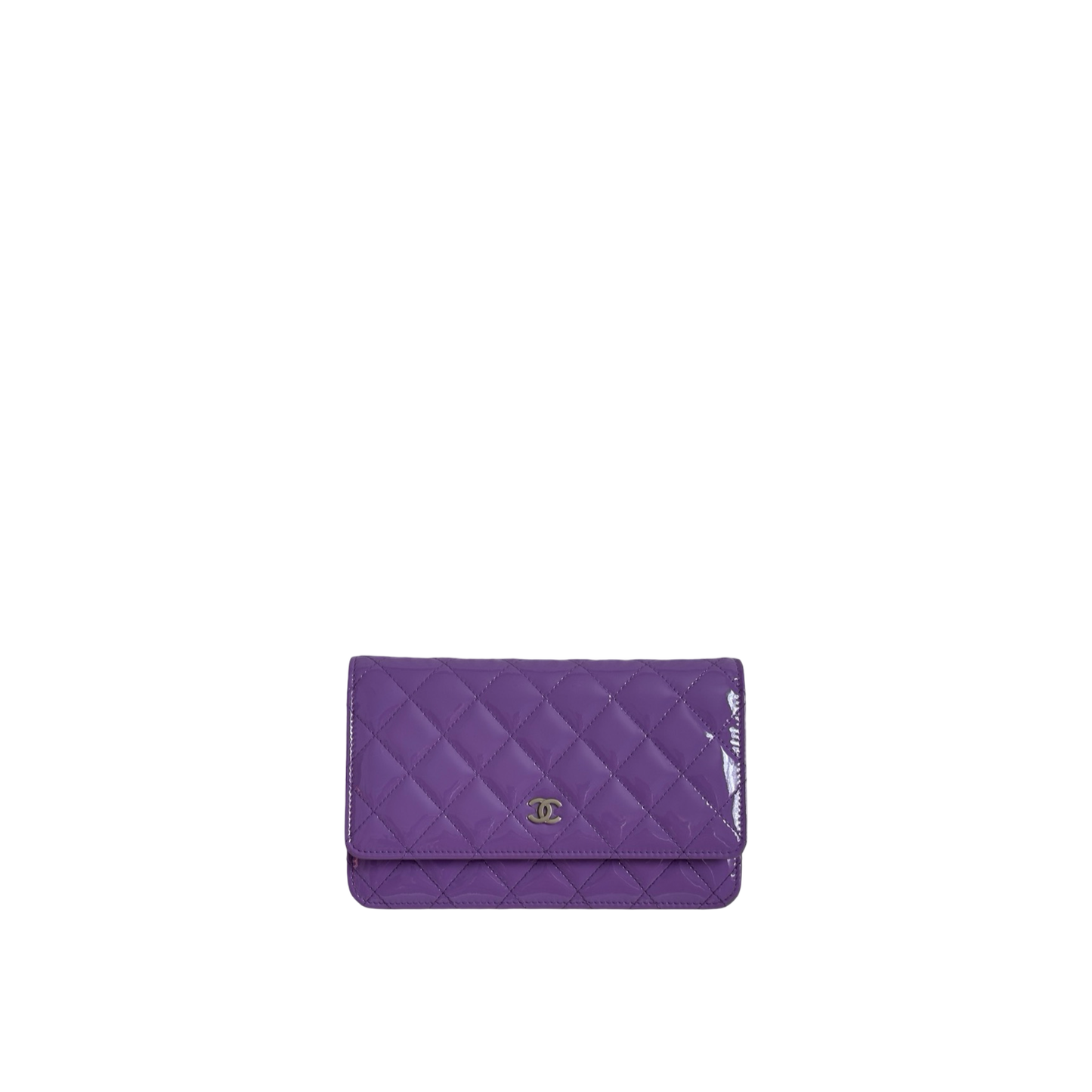 Chanel Classic Patent WOC Bag Gold (Purple)
