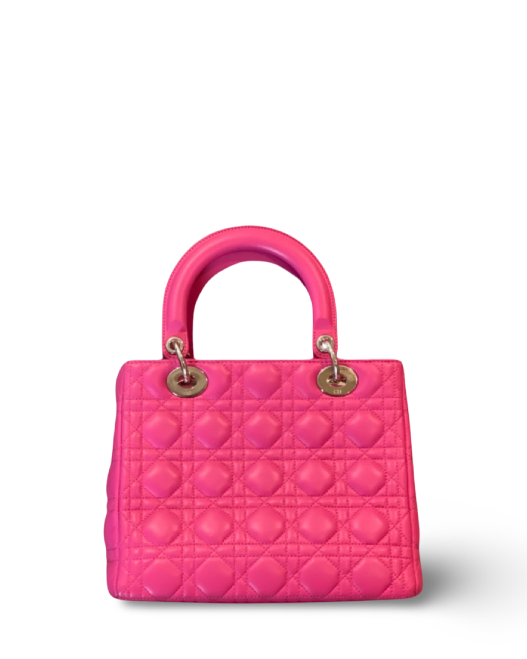 Dior Cannage Lambskin Medium Lady Barbie Pink Bag