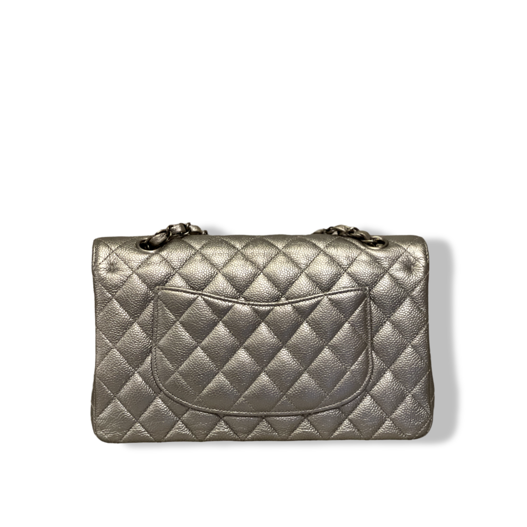 Chanel Classic Caviar Quilted Medium Metallic Double Flap