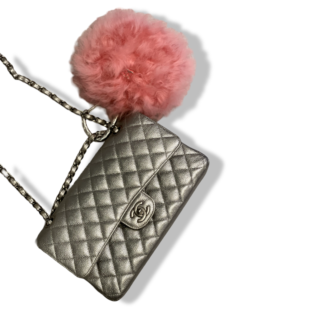 Chanel Classic Caviar Quilted Medium Metallic Double Flap