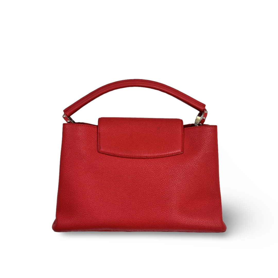 Louis Vuitton Taurillon Capucines GM Red Bag