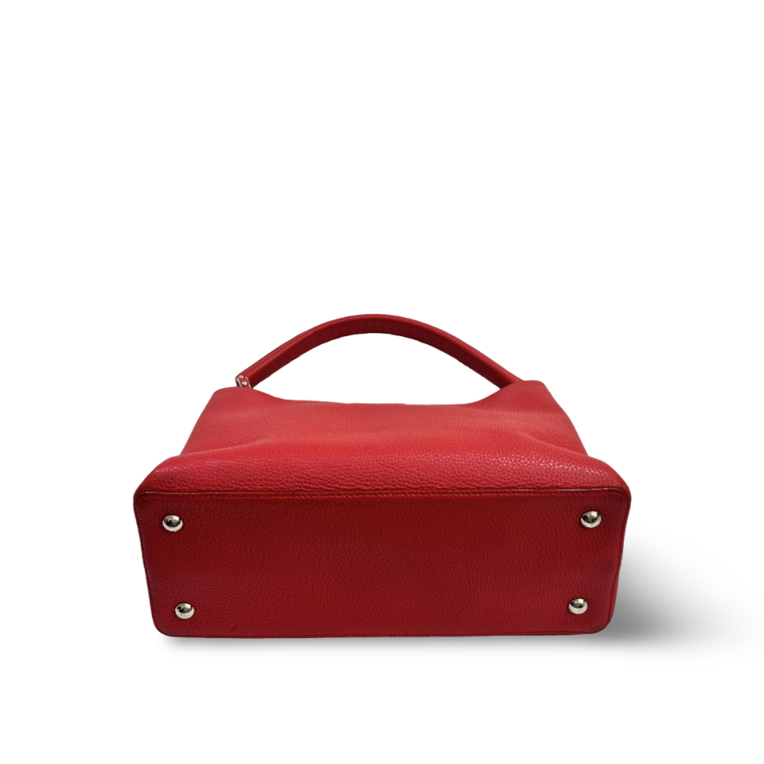 Louis Vuitton Taurillon Capucines GM Red Bag