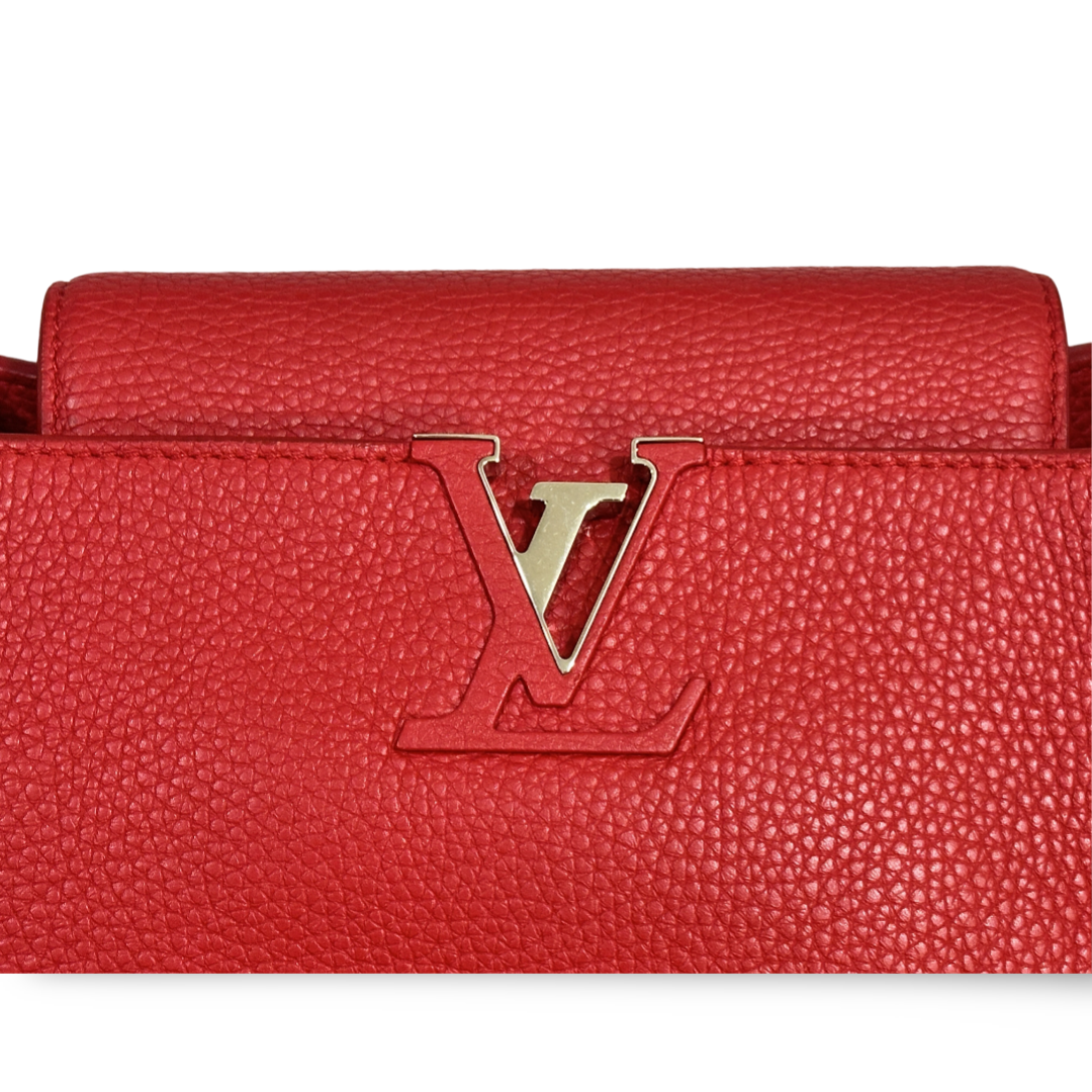 Louis Vuitton Taurillon Capucines GM Red Bag