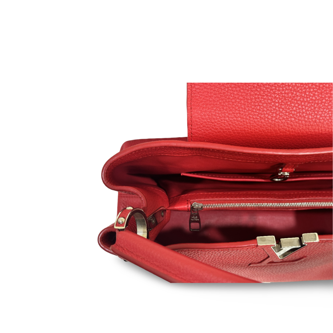 Louis Vuitton Taurillon Capucines GM Red Bag