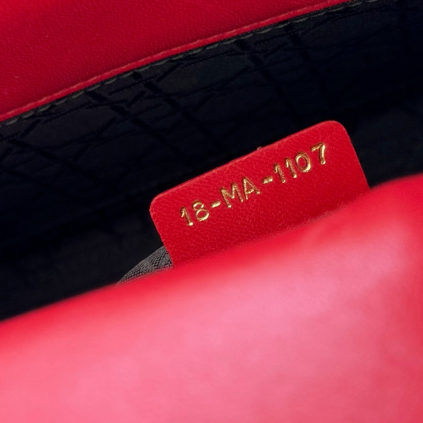 Dior Cannage Lambskin Small ABC Dior Lady Bag - GHW / Red