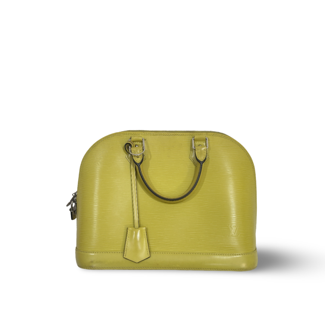Louis Vuitton Epi Alma PM Yellow Bag