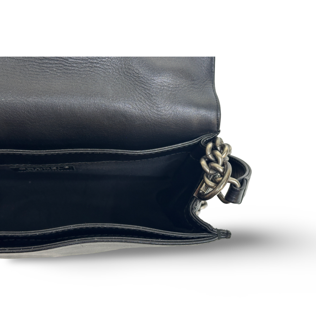 Chanel Muti-Chain Lambskin New Medium Boy Bag Black