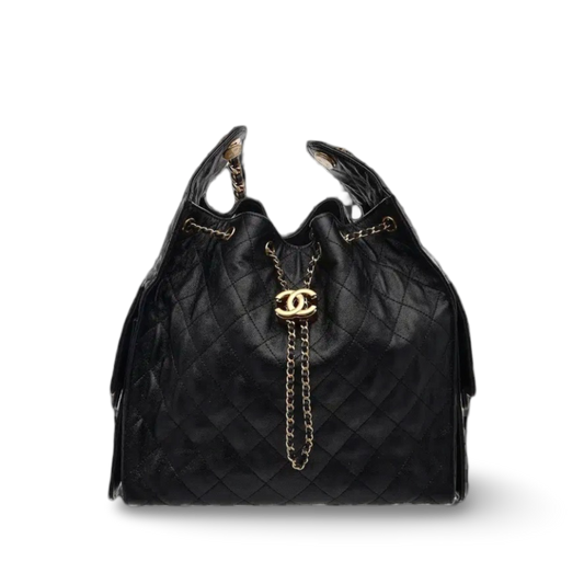 Chanel Quilted Caviar Medium 25Bag - GHW/ Black