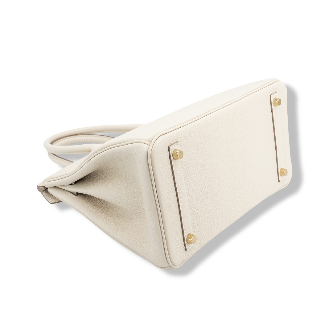 Hermes Togo Birkin 30 Bag - GHW / Craie