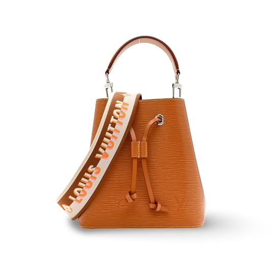 Louis Vuitton Epi BB Neo Neo Bucket Bag With Logo Jacquard Strap - GHW / Brown