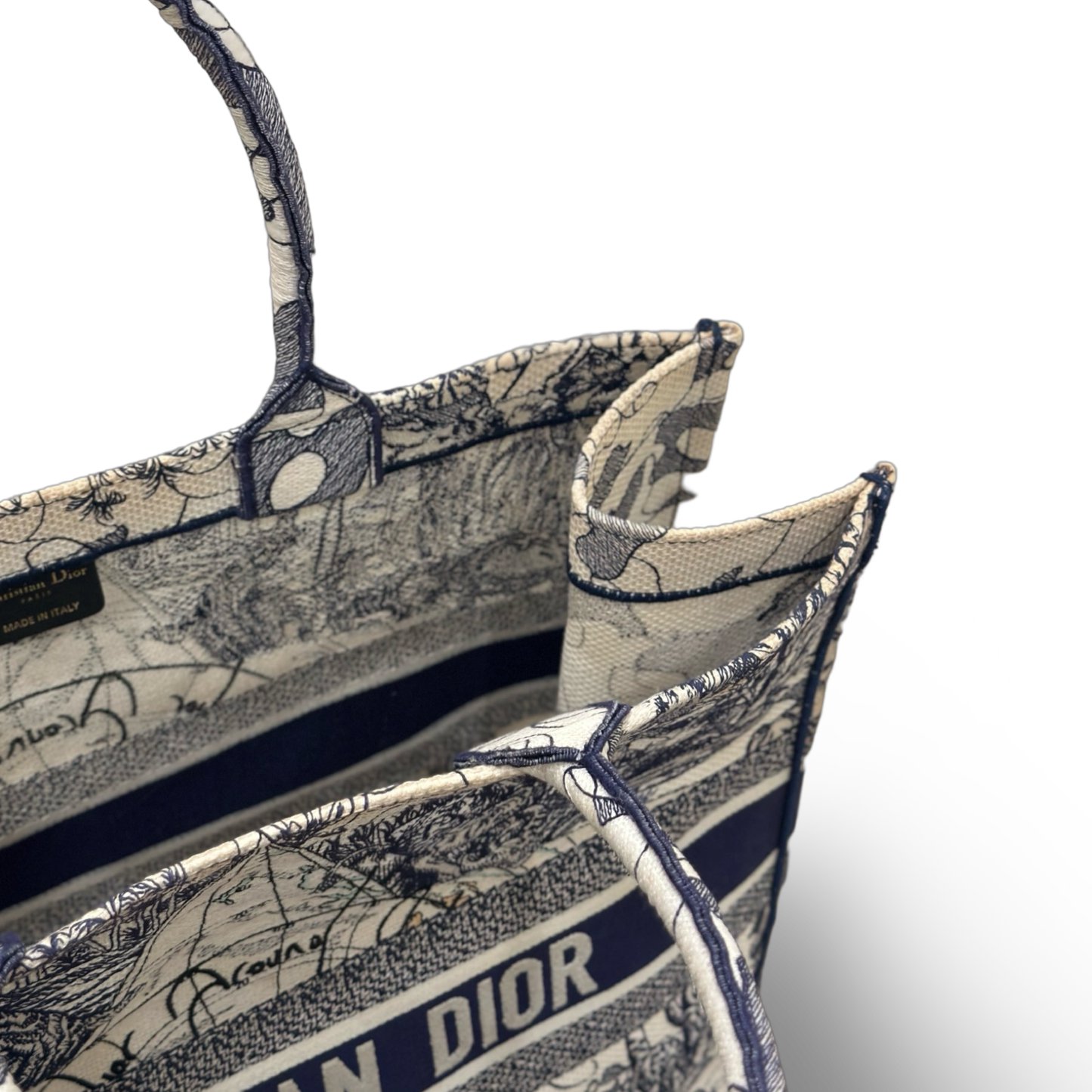 Dior Canvas Tweed Large Sixth Star Tote Bag