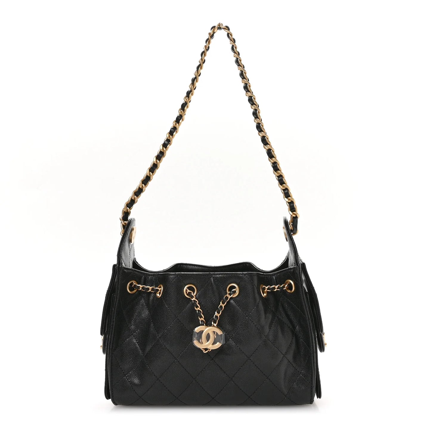 Chanel Quilted Caviar Mini 25bag - GHW/ Black
