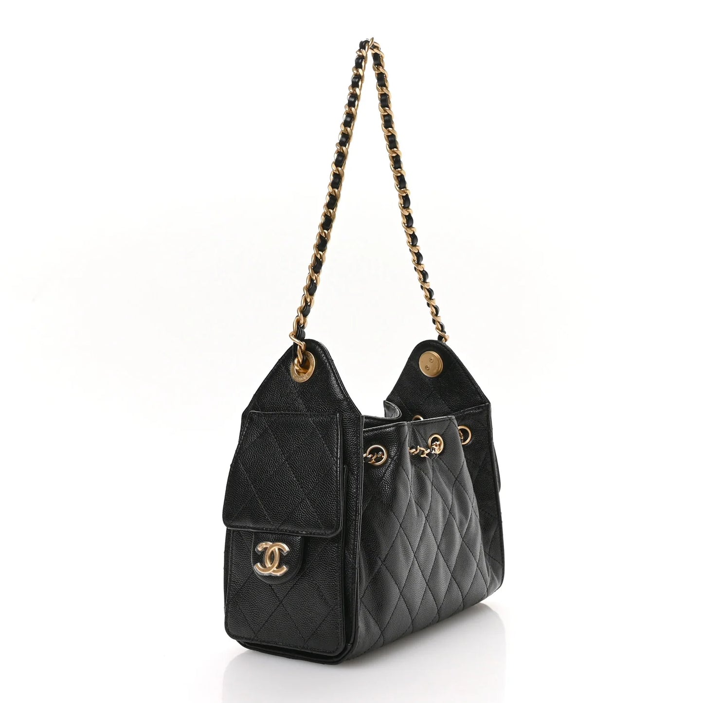 Chanel Quilted Caviar Mini 25bag - GHW/ Black