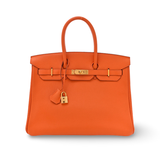 Hermes Togo Birkin 35 - GHW / Orange